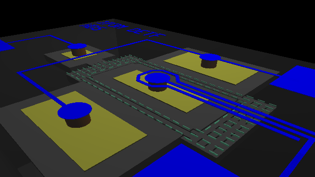 Rendering of silicon tuning fork resonator